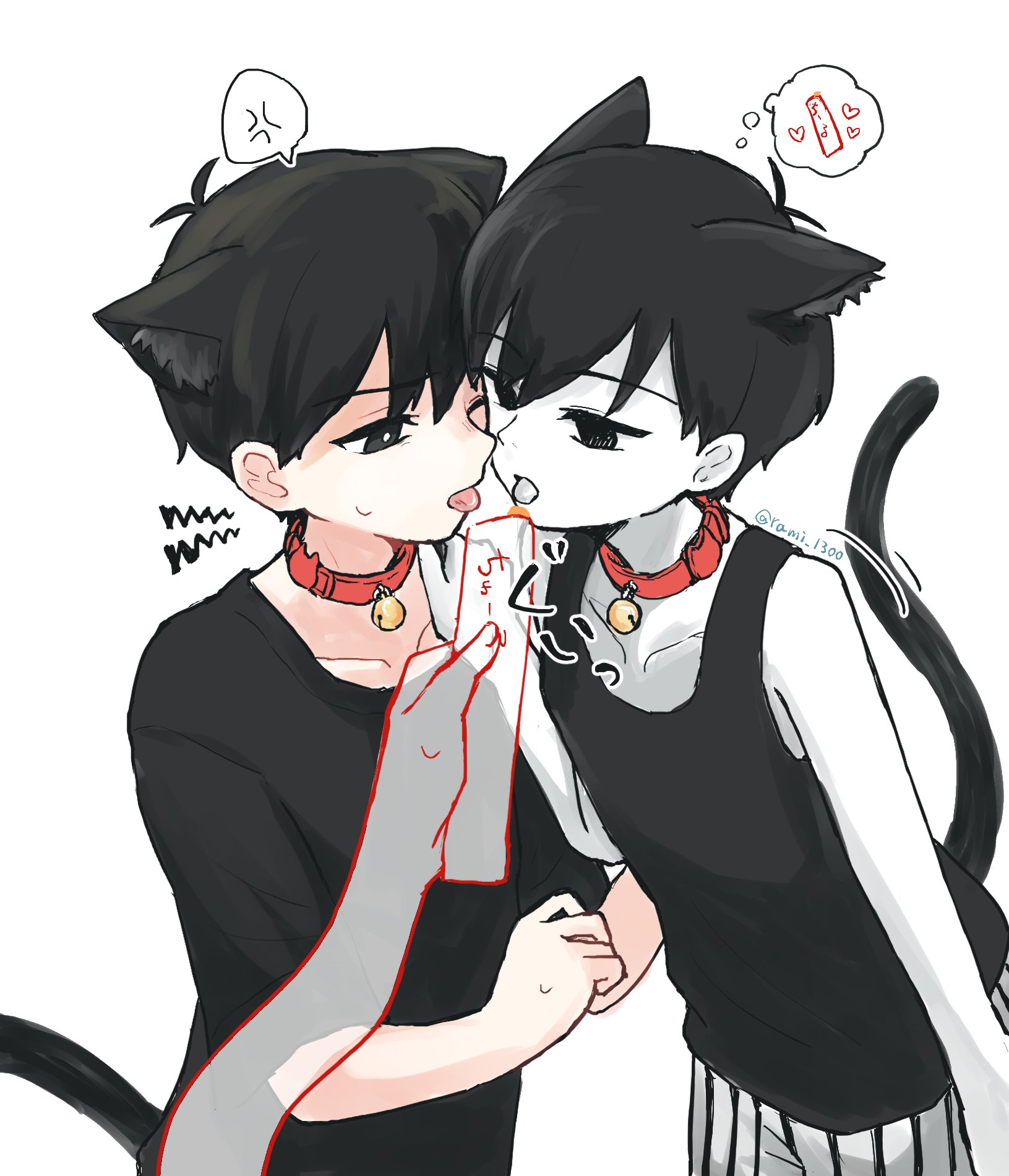 Catboy omori also tastes the candy