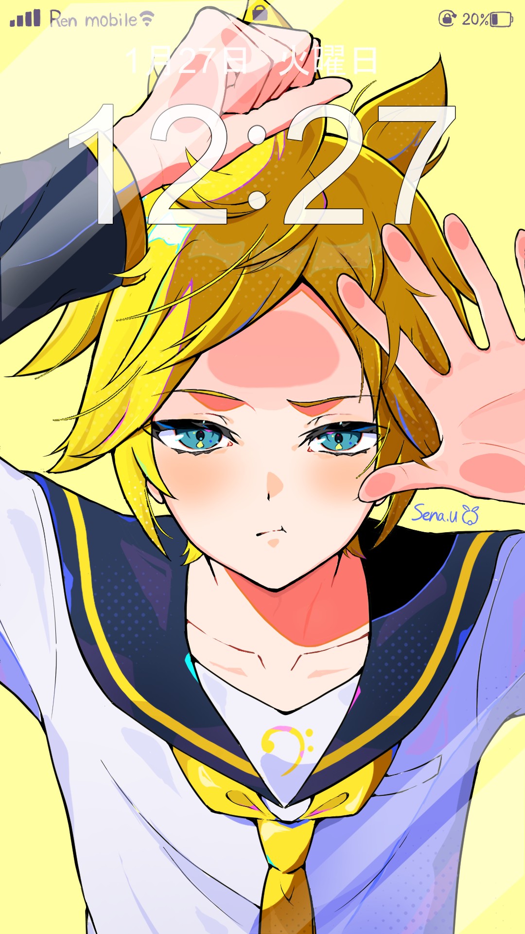 Anime boy (Kagamine Len) trapped in your smartphone