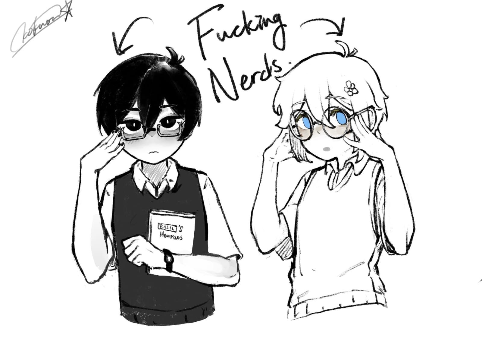 Sunny and Basil are nerds